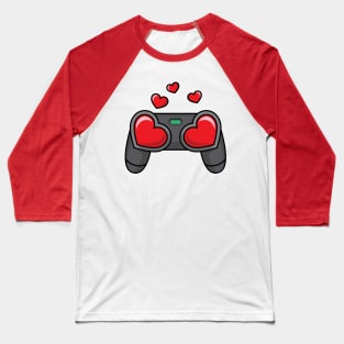 Gamer Lover Heart Valentines Day Baseball T-Shirt
